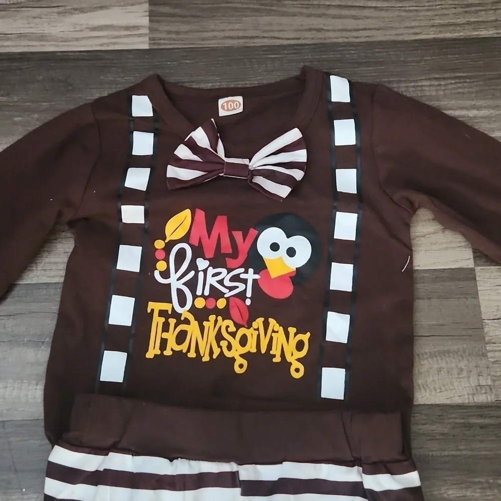 Autumn Clothing Infant  Thanksgiving Day Matching Set Unisex Size 18-24mo